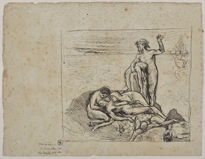 Estudio para "Las lágrimas" (dibujo) de Valère Bernard