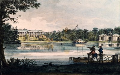 Galería Cameron en el Palacio de Catalina en Tsarskoye Selo, ca 1820 de Valerian Platonovich Langer