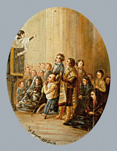El sermón. de Valeriano Domínguez Bécquer