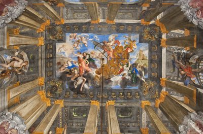 El Carro del Sol, techo del Salón del Tiempo Carro de Valerio Castello