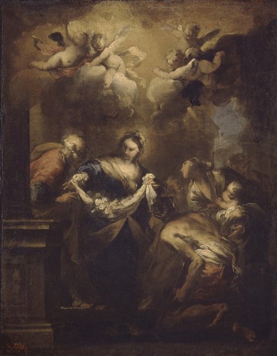 El milagro de las rosas, 1650s de Valerio Castello