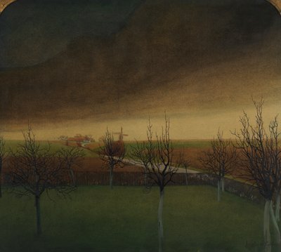 Antes de la primavera (acuarela sobre papel) de Valerius de Saedeleer