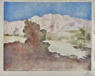 Vista de la Victoria de la Montaña Sagrada (óleo sobre lienzo) de Valère Bernard