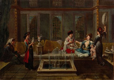La conversación, 1730s de Vanmour