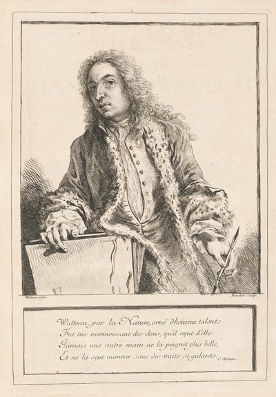 Figuras de diferentes caracteres, de Paisajes, y de Estudios dibujados según la naturaleza por Antoine Watteau (volumen I) de Various Artists after Antoine Watteau
