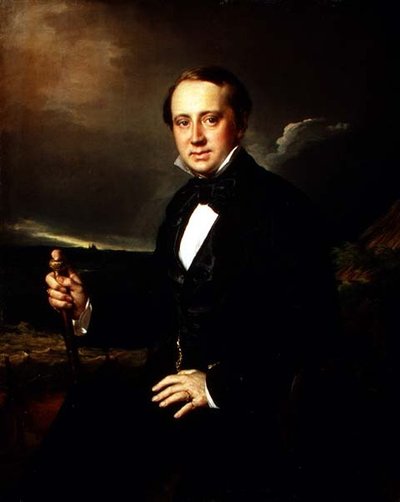 Retrato de Alexander Alexandrovich Sapozhnikov (1827-87) 1852 de Vasili Andreevich Tropinin