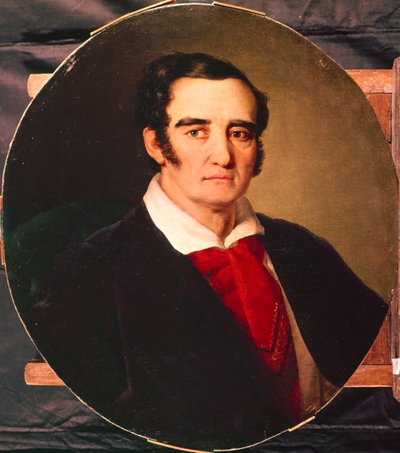 Retrato del pintor Giuseppe Angiolo Artari 1792-1863, década de 1830 de Vasili Andreevich Tropinin