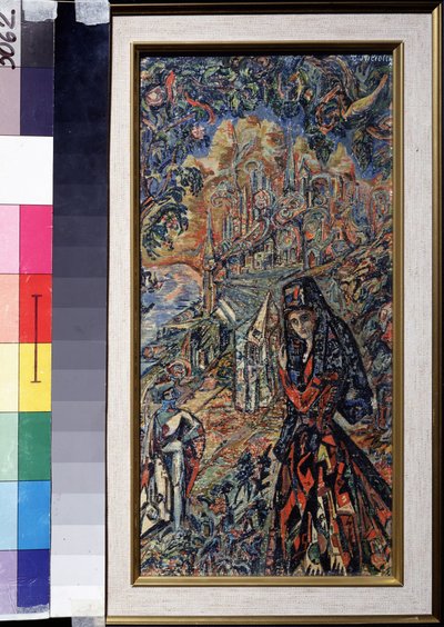 Safo (ca. 630-580 a.C.) - Obra de Vasili Dmitrievich Millioti (1875-1943), acuarela, gouache y tinta sobre papel de Vasili Dmitrievich Millioti