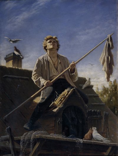 Un aficionado a las palomas, 1874 de Vasili Grigorevich Perov