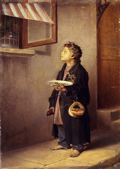 Un aprendiz observando un loro, 1865 de Vasili Grigorevich Perov