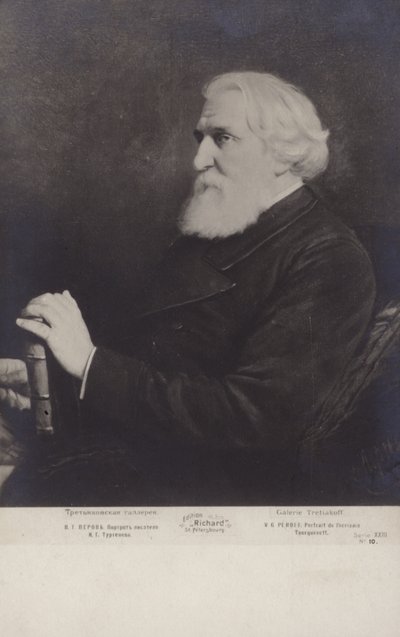Iván Turguénev, novelista, cuentista y dramaturgo ruso de Vasili Grigorevich Perov