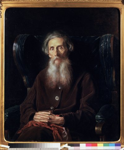 Retrato del escritor y lexicógrafo Vladimir Dahl (1801-1872). Pintura de Vasili (Vasili) Grigoryevich Perov (1834-1882), óleo sobre lienzo de Vasili Grigorevich Perov