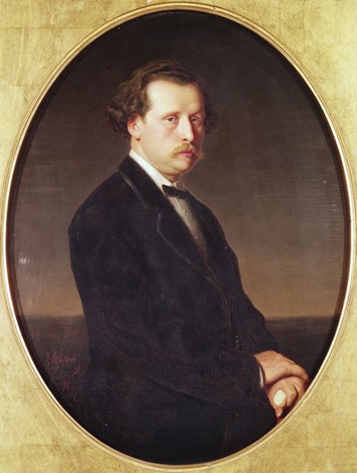 Retrato de N.G. Rubinstein de Vasili Grigorevich Perov