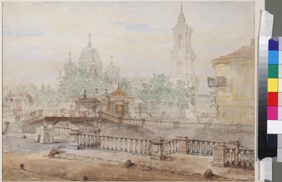 El Puente Voznesensky sobre el Canal Catherine, por Vasily Semyonovich Sadovnikov (1800-1879) de Vasili Semenovich Sadovnikov