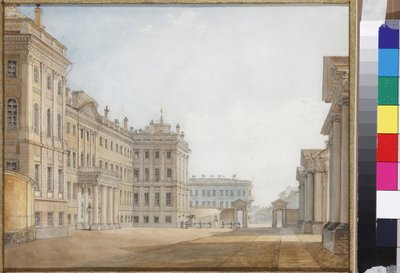 Vista del Palacio Anichkov en San Petersburgo de Vasili Semenovich Sadovnikov