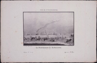 Vistas de San Petersburgo. La Fortaleza de Pedro y Pablo, 1833 de Vasili Semenovich Sadovnikov