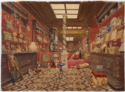 Una Habitación en la Residencia de Alexander Basilewsky en París, 1870 de Vasili Vasilievich Vereshchagin