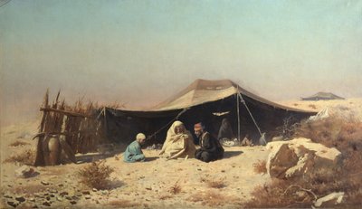 Árabes en el desierto. Estudio del Corán de Vasili Vasilievich Vereshchagin