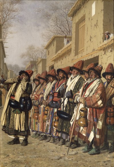 Coro de derviches pidiendo limosna en Taskent, 1870 de Vasili Vasilievich Vereshchagin