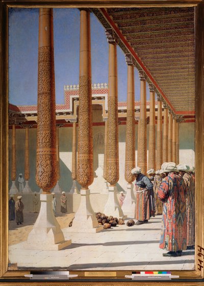 Exposición de trofeos (cabezas decapitadas durante la conquista rusa del Turquestán) de Vasili Vasilievich Vereshchagin