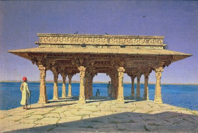 Atardecer en el Lago de Vasili Vasilievich Vereshchagin