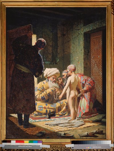 La venta de un niño esclavo - Pintura de Vasili Vasilyevich Vereshchagin (1842-1904), óleo sobre lienzo de Vasili Vasilievich Vereshchagin