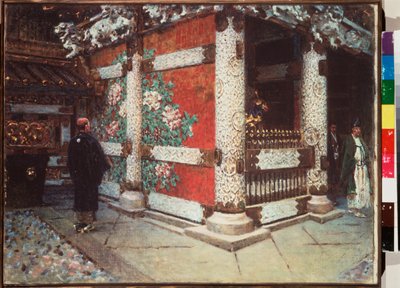 El Santuario Sintoísta de Nikko (Japón) - Pintura de Vasili Vasilyevich Vereshchagin (Vassili Vereshchagin) (1842-1904), óleo sobre lienzo de Vasili Vasilievich Vereshchagin