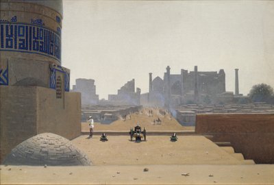 Calle principal en Samarcanda temprano en la mañana, 1869-1870 de Vasili Vasilievich Vereshchagin