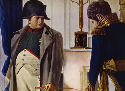 Napoleón Bonaparte y Jacques Lauriston (litografía en color) de Vasili Vasilievich Vereshchagin