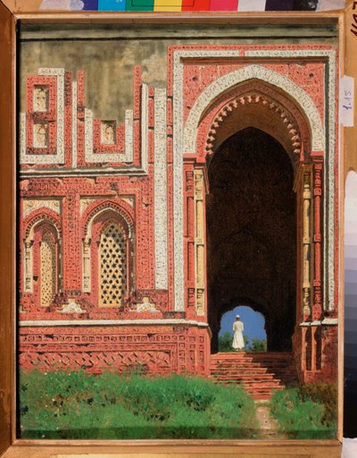 Qutb Minar, Una puerta circundante en la vieja Delhi (India) (Qutub Minar, Una puerta circundante en la vieja Delhi) - Pintura de Vasili Vasilyevich Vereshchagin (Vassili Vereshchagin) (1842-1904) de Vasili Vasilievich Vereshchagin