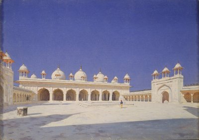 La Mezquita de la Perla Moti Masjid en el Fuerte Rojo de Agra, 1874-1876 de Vasili Vasilievich Vereshchagin