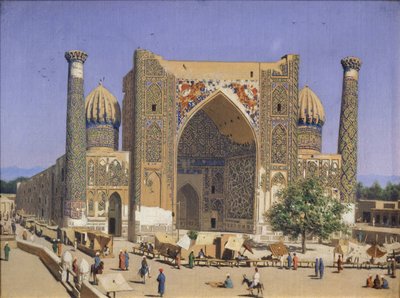La madraza Sherdar en la Plaza Registán en Samarcanda, 1869-1870 de Vasili Vasilievich Vereshchagin
