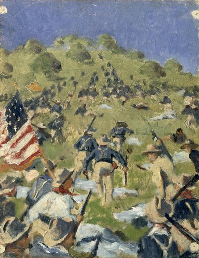 Theodore Roosevelt tomando las alturas de San Juan de Vasili Vasilievich Vereshchagin