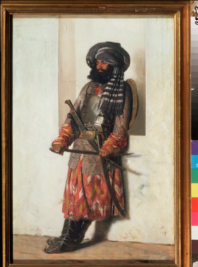 Un afghan (Un afgano) - Pintura de Vasili Vasilyevich Vereshchagin (Vassili Vereshchagin) (1842-1904), óleo sobre lienzo de Vasili Vasilievich Vereshchagin