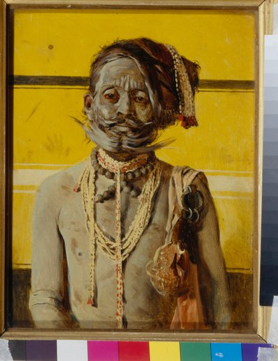 Un fakir (A fakir) - Pintura de Vasili Vasilyevich Vereshchagin (Vassili Vereshchagin) (1842-1904), óleo sobre madera (24,2x18,8 cm) de Vasili Vasilievich Vereshchagin