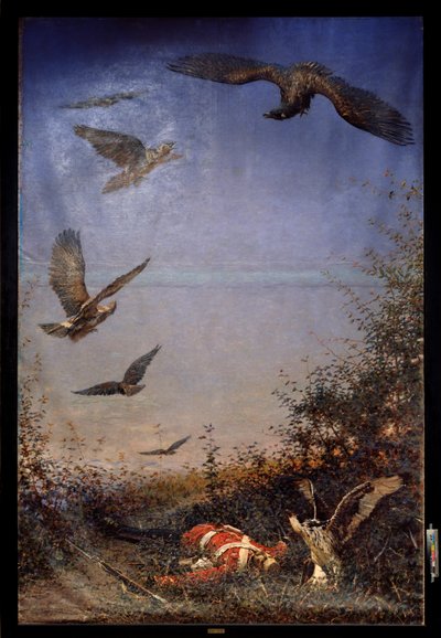 Un soldado olvidado - Pintura de Vasili Vasilyevich Vereshchagin (Vassili Vereshchagin) (1842-1904), óleo sobre lienzo de Vasili Vasilievich Vereshchagin