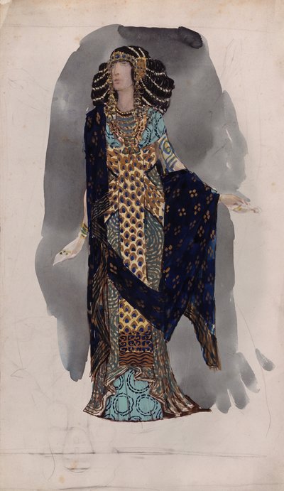 Diseño de vestuario de la serie Bailarinas orientales, 1900s de Vasili Vasilyevich Vladimirov