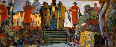 La ejecución de un boyardo durante el reinado del zar Iván el Terrible, 1906 de Vasili Vladimirov