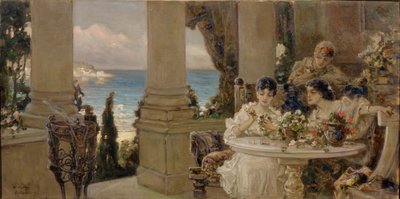 En la terraza de Vasilii Kotarbinsky