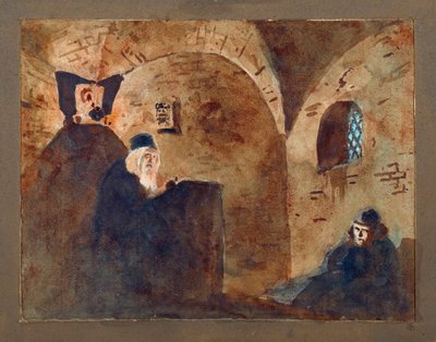 Decoración preparatoria, sala abovedada, para la ópera ""Boris Godounov"" de Modeste Mussorgsky (Mussorgsky) (1839-1881) - Escenografía para la ópera Boris Godunov de M Musorgsky - Obra de Vasili Dmitrievich Polenov (1844-1927), acuarela y gouache sobre ca de Vasilij Dmitrievich Polenov