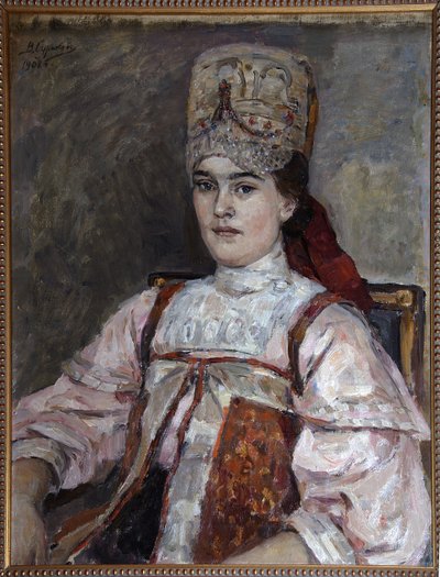 Retrato de Natalia Fyodorovna Matveyeva - Pintura de Vasilli Ivanovich Sourikov (Vasily Surikov ou Vassili Surikow) (1848- 1916), huile sur toile (69x58 cm) 1908 - Retrato de Natalia Fyodorovna Matveyeva, óleo sobre lienzo de Vasili Ivanovich Surikov de Vasilij Ivanovic Surikov