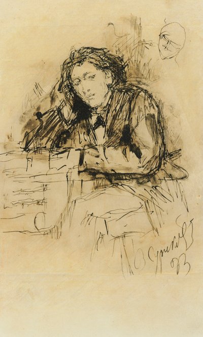 Retrato del compositor Anton Rubinstein 1829-1894, 1893 de Vasilij Ivanovic Surikov