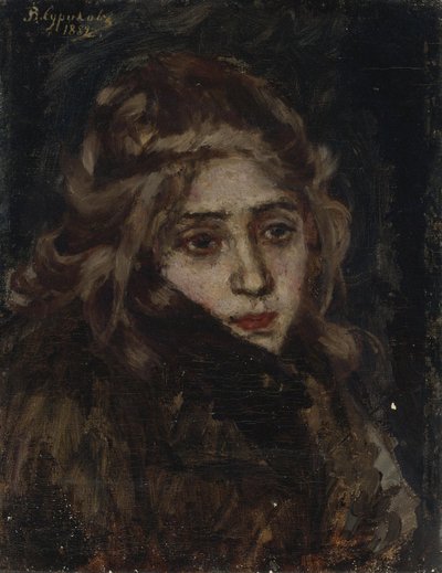 Princesa María Alexandrovna Menshikova. Estudio para Menshikov en Berezov, 1882 de Vasilij Ivanovic Surikov