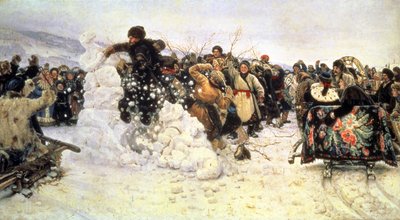 La captura de la fortaleza de nieve, 1891 de Vasilij Ivanovic Surikov