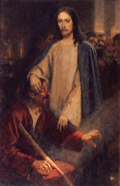 La curación del ciego de Jericó, 1888 de Vasilij Ivanovic Surikov