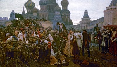 La mañana de la ejecución de los Streltsy en 1698, 1881 de Vasilij Ivanovic Surikov