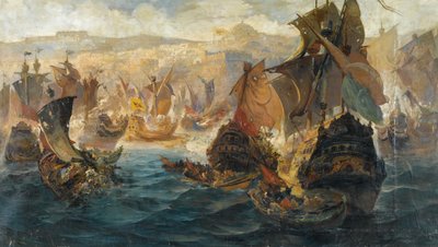 La conquista de Constantinopla por los cruzados de Vasilios Chatzis