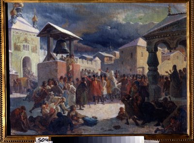 La veche en la república de Novgorod. Pintura de Vasili Grigorievich Khudyakov (1826-1871). Óleo sobre lienzo de Vasily Grigorievich Khudyakov