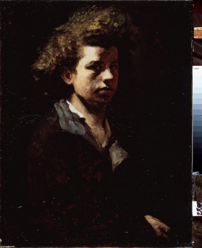 Auto retrato. Pintura de Vasili Maximovich Maximov (1844-1911), óleo sobre lienzo de Vasily Maximov