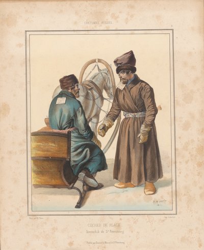 Coches en Petersburgo, mediados del siglo XIX de Georg Wilhelm Timm